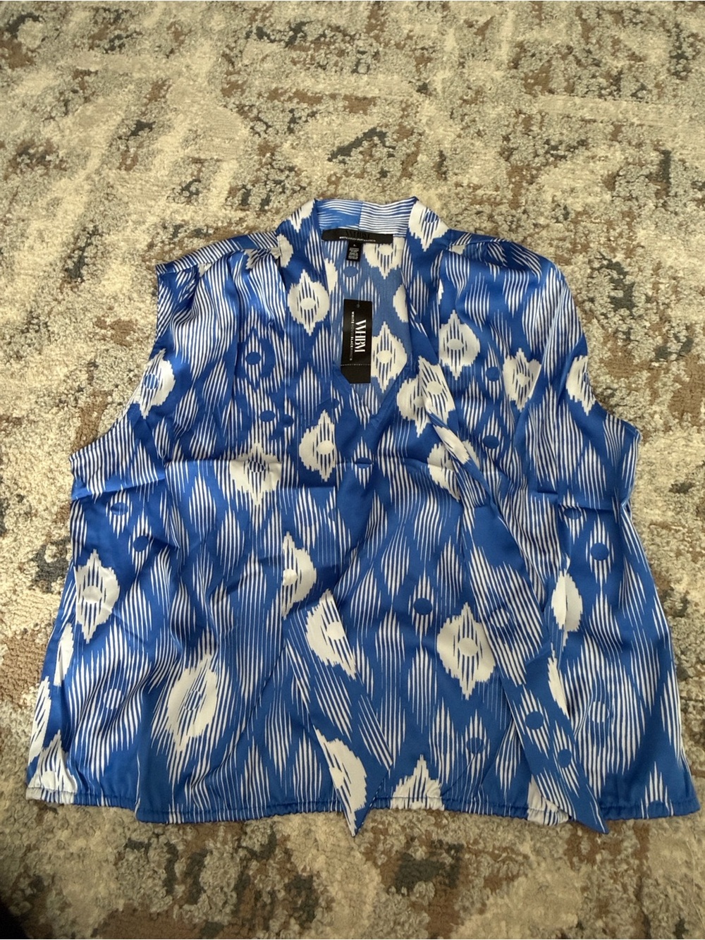 Satin Surplice Tie-Neck Shell - Picture 6 of 7